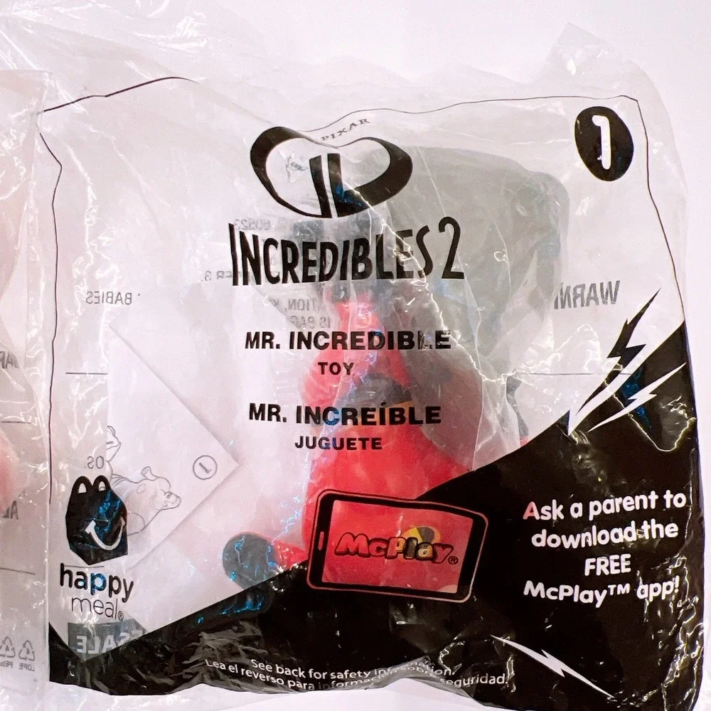 McDonald's 2018 Happy Meal Toys The Incredibles 2 Disney Pixar's New in‎ Package